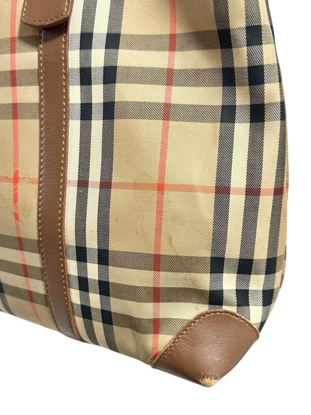 Burberry Nova Check & Brown Leather Large Tote Bag - Picture 13 of 16